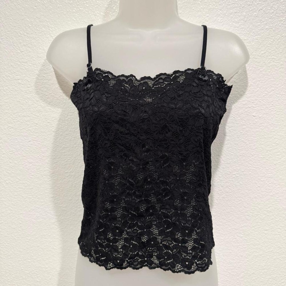 NEW black lace sleeveless camisole tank top blouse shirt